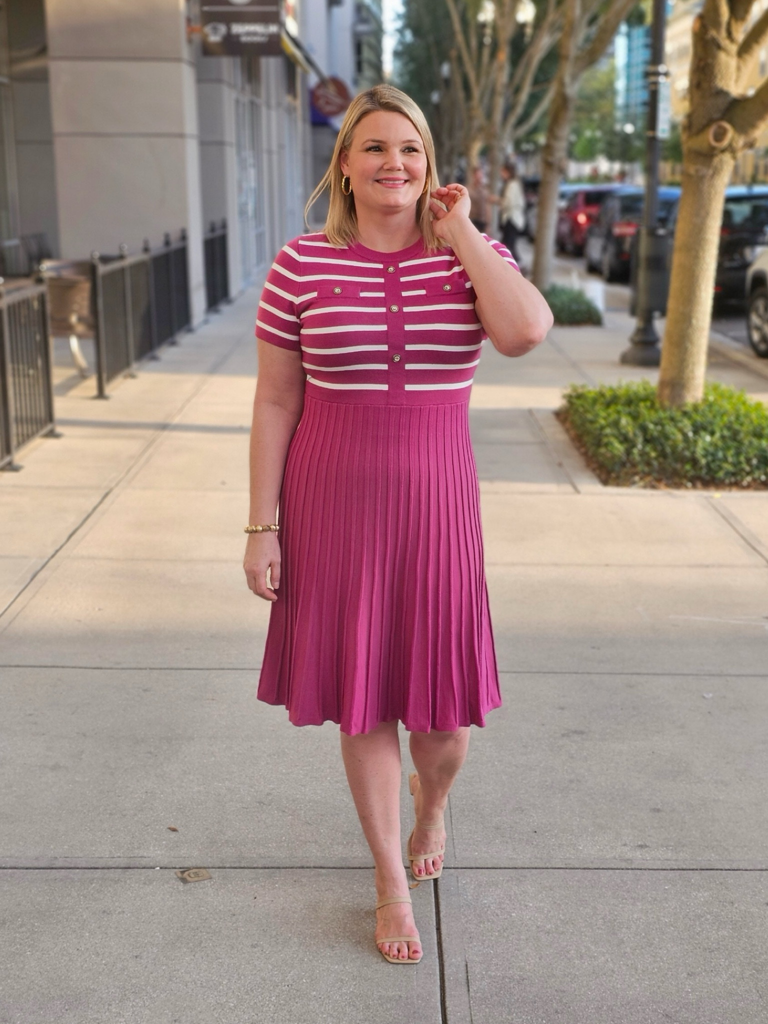 Workwear dress fits true to size. Wearing size large. Use code 35HITEO1 to save 35%  

#LTKworkwear #LTKmidsize #LTKover40