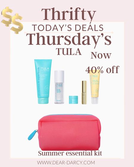 40% off Tula’s Summer full size must have products!

Sunscreens, hydration serum, cooling eye balm, tinted sunscreen etc

Tula is clean beauty 



#LTKGiftGuide #LTKBeauty #LTKSaleAlert