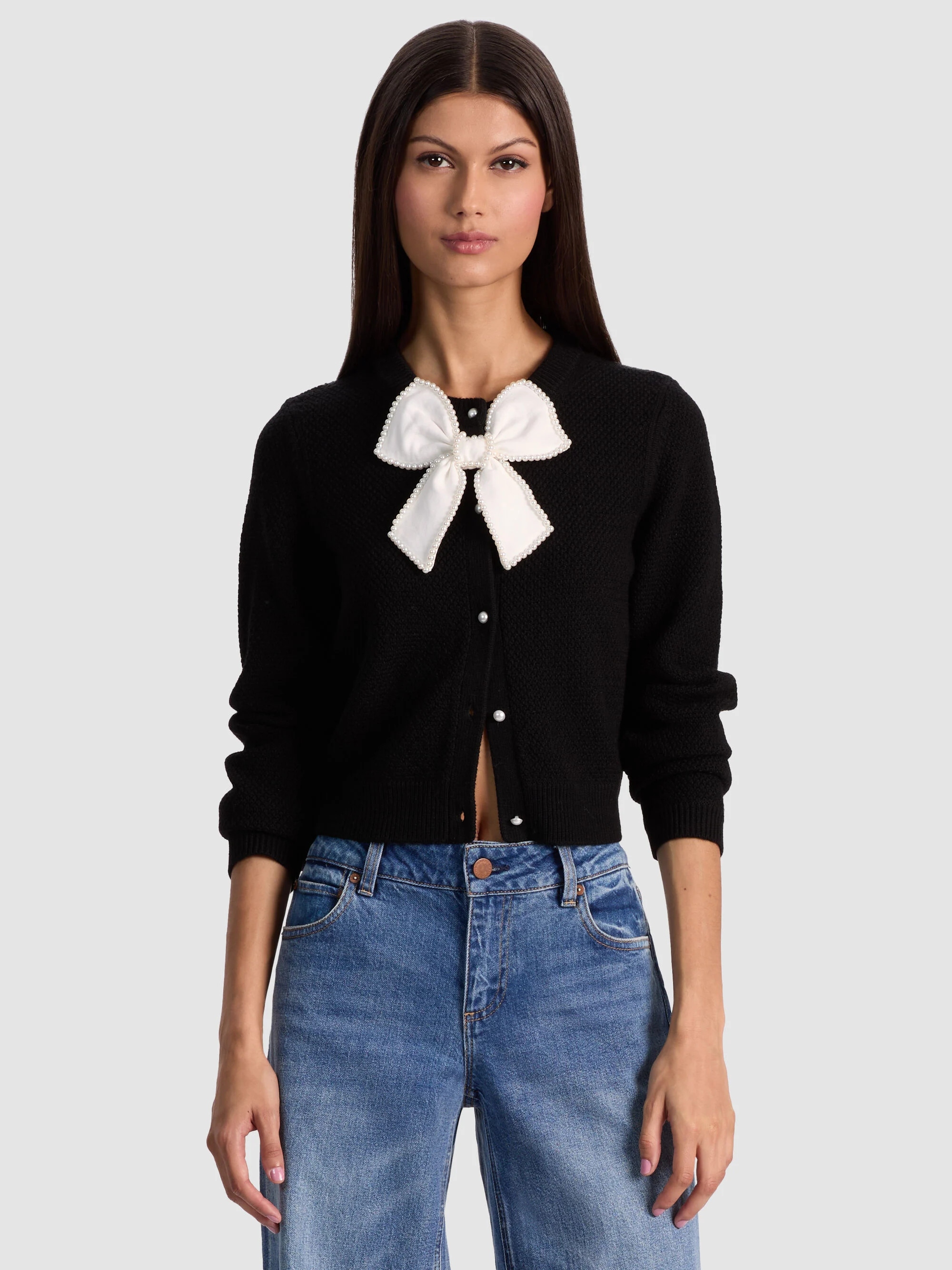 DOLLIE EMBELLISHED CARDIGAN | Alice + Olivia