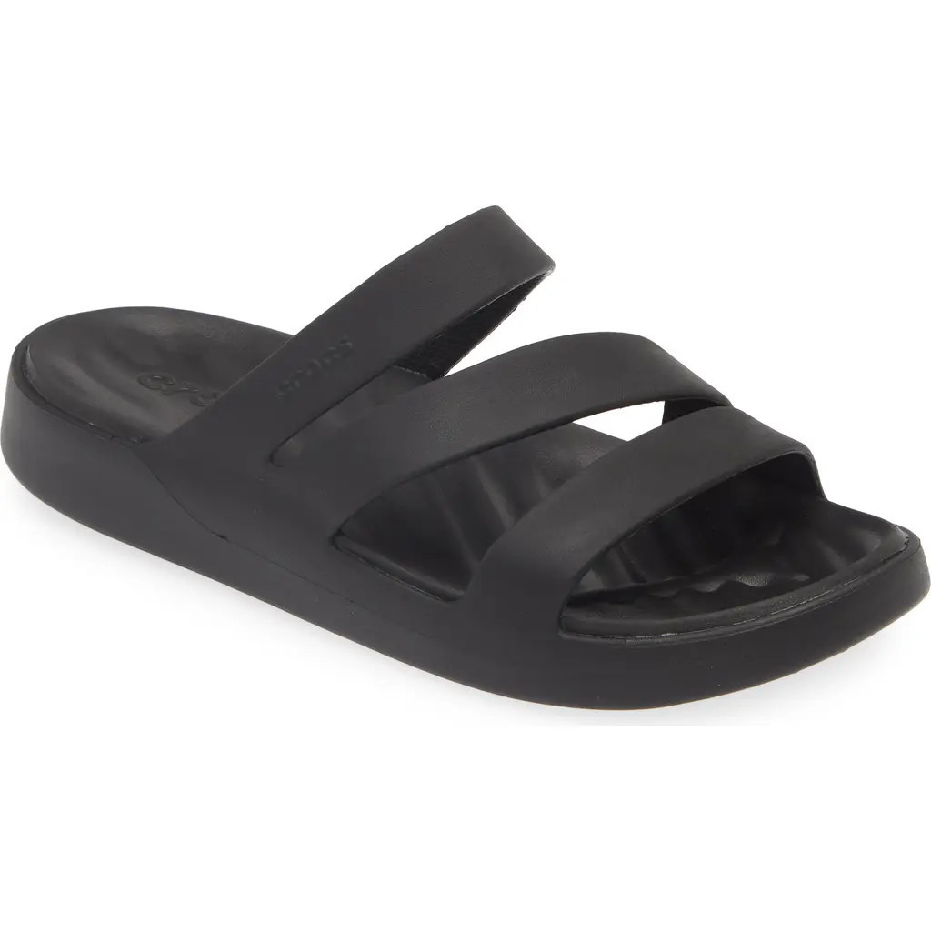 CROCS Getaway Waterproof Strappy Slide Sandal in Black at Nordstrom, Size 9 | Nordstrom
