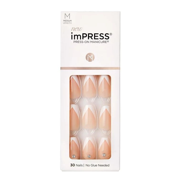 KISS imPRESS Press-on Manicure - So French, Medium | Walmart (US)