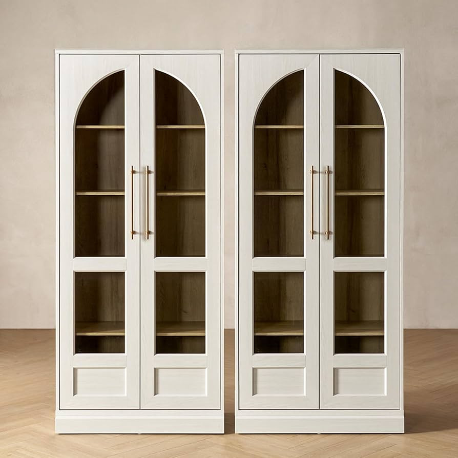 mopio Blake Tall Display Cabinet, Kitchen Buffet Pantry Cupboard, Trophy Display Case, Storage Ca... | Amazon (US)