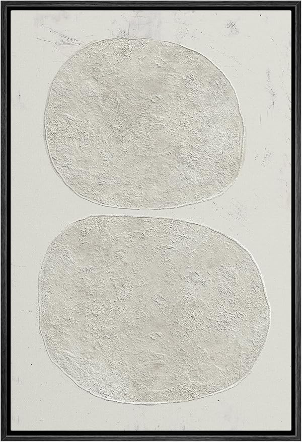 SIGNWIN Framed Canvas Print Wall Art Tan Pastel Polygon Duo Collage Abstract Shapes Illustrations... | Amazon (US)