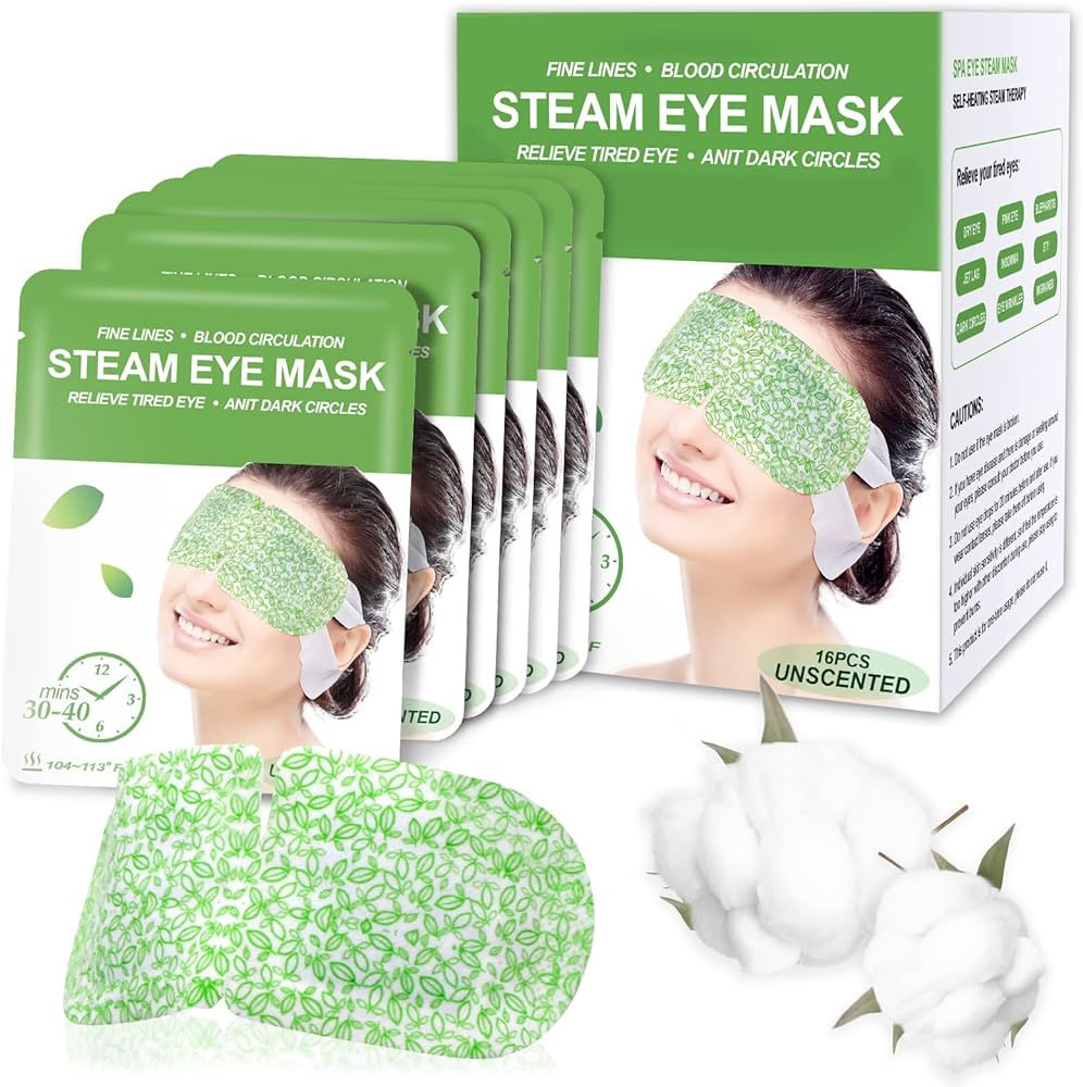 16 Packs Steam Eye Masks for Dry Eyes, SPA Warm Eye Mask, Relief Eye Fatigue Hot Sleep Eye Mask f... | Amazon (US)