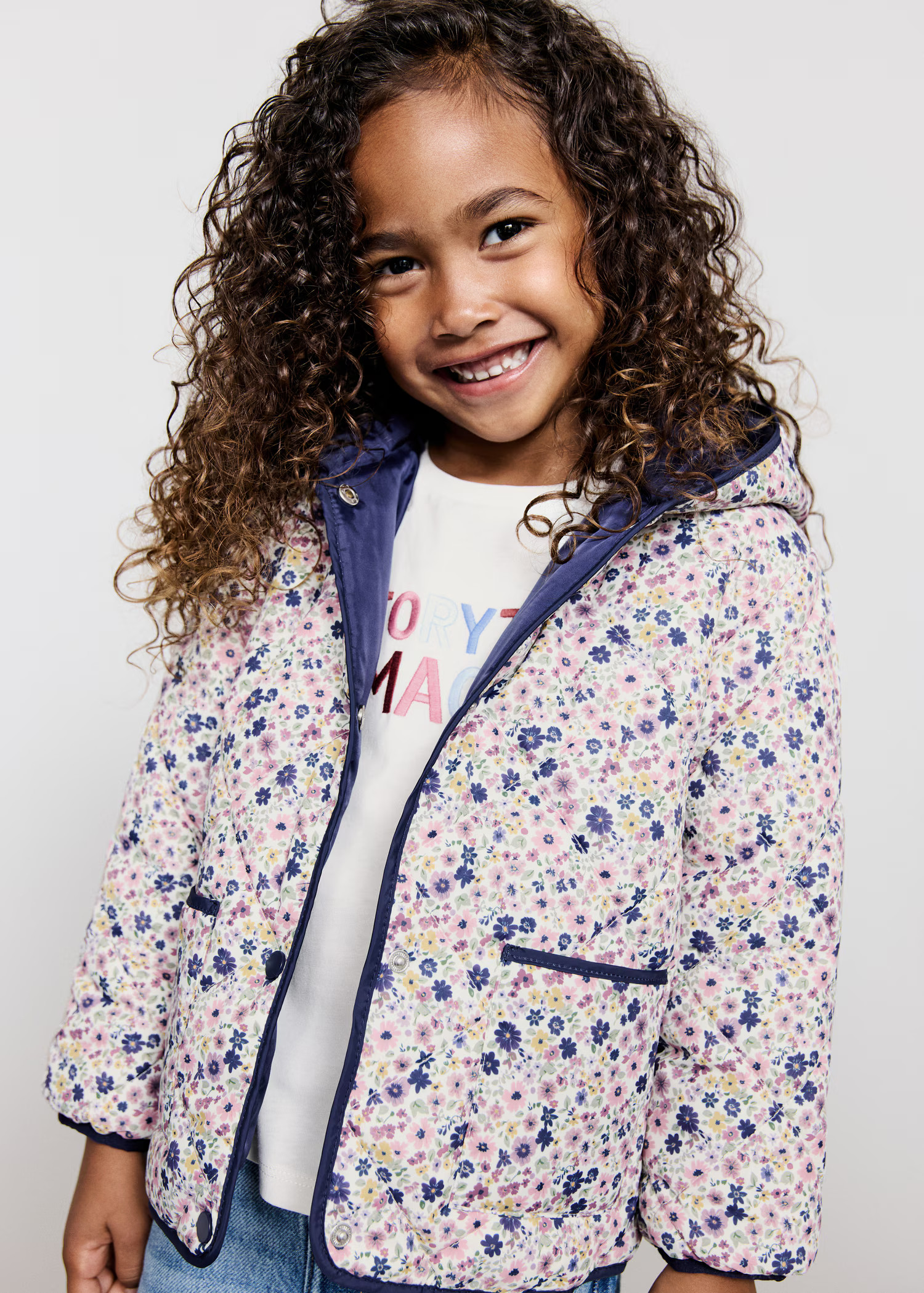 Flowers print quilted anorak | Mango (US/MX/AU)