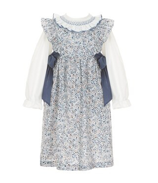 Little Girls Side-Tie Floral Dress and Long Sleeve Top Set | Dillard's