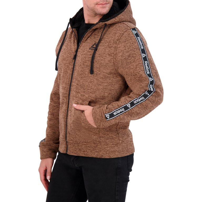 Reebok Men's Hooded Sweater Fleece Jacket, Up to Size 2XL | Walmart (US)