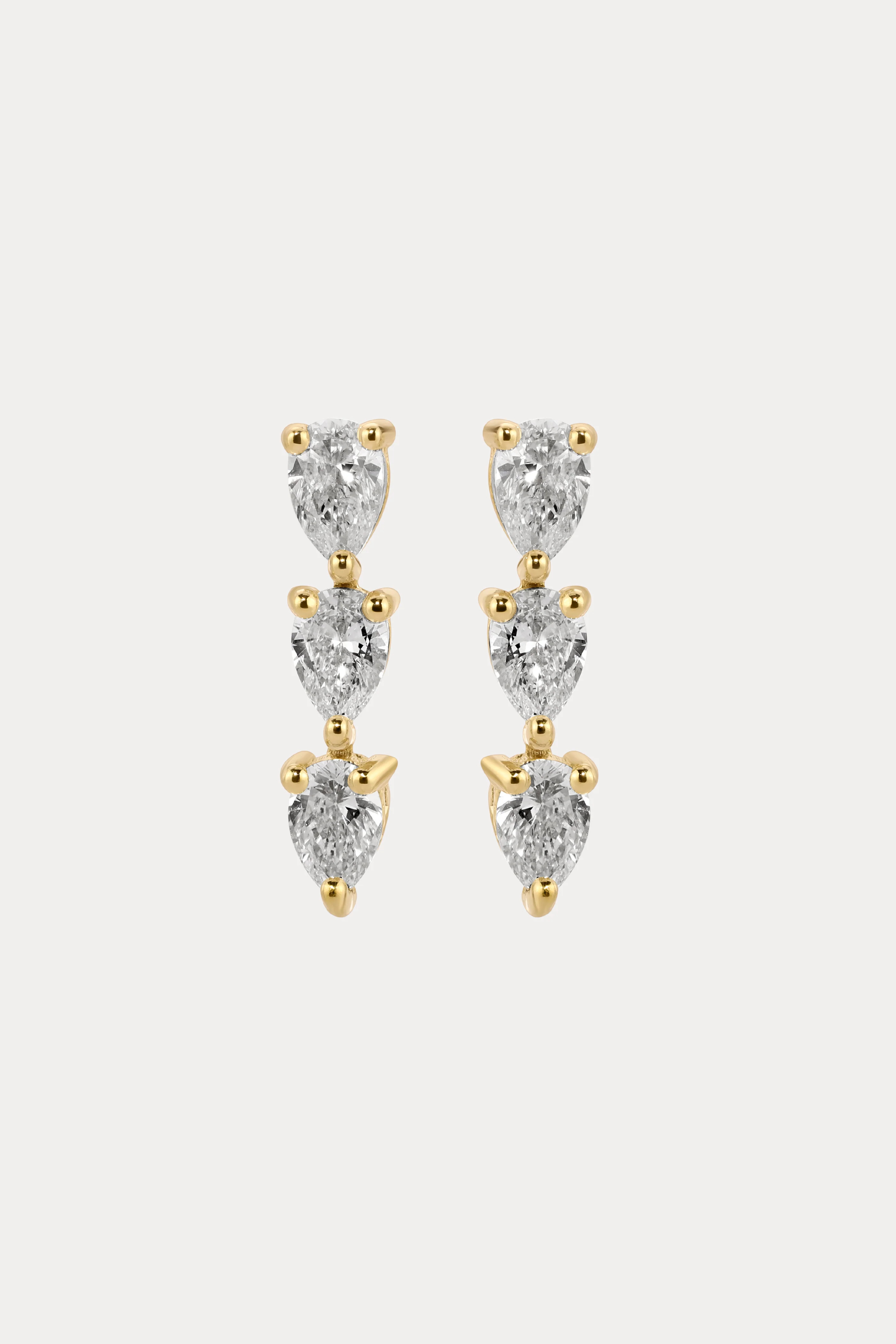 Diamond Pear Studs | Lili Claspe