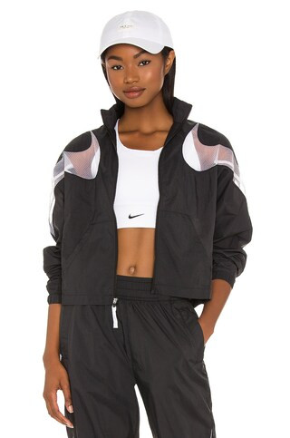 Nike NSW Woven Jacket in Black & White from Revolve.com | Revolve Clothing (Global)