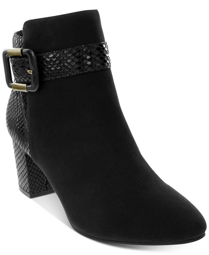 Karen Scott Ivyy Mixed-Media Booties, Created for Macy's & Reviews - Booties - Shoes - Macy's | Macys (US)