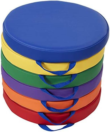 SoftScape 15 inch Round Floor Cushions with Handles; Flexible Seating for in-Home Distance Learni... | Amazon (US)
