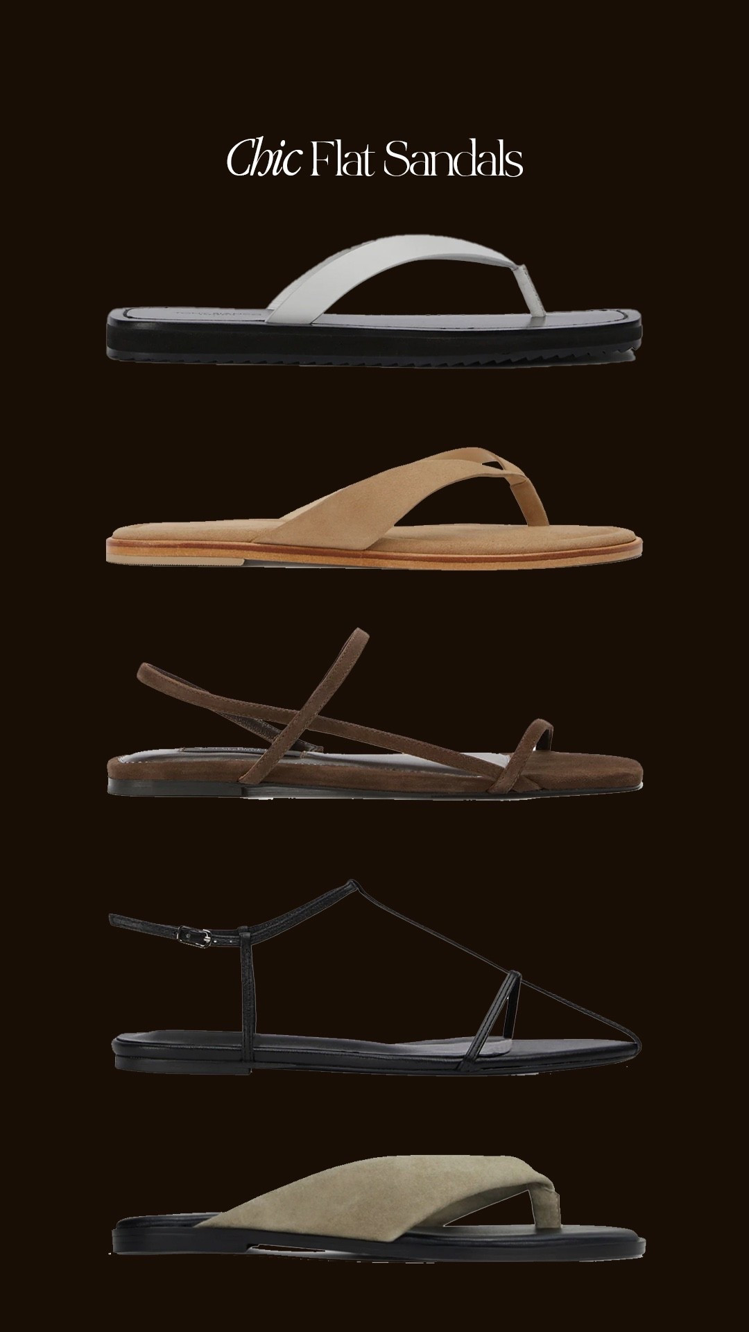 Chic flat sandals 🛒