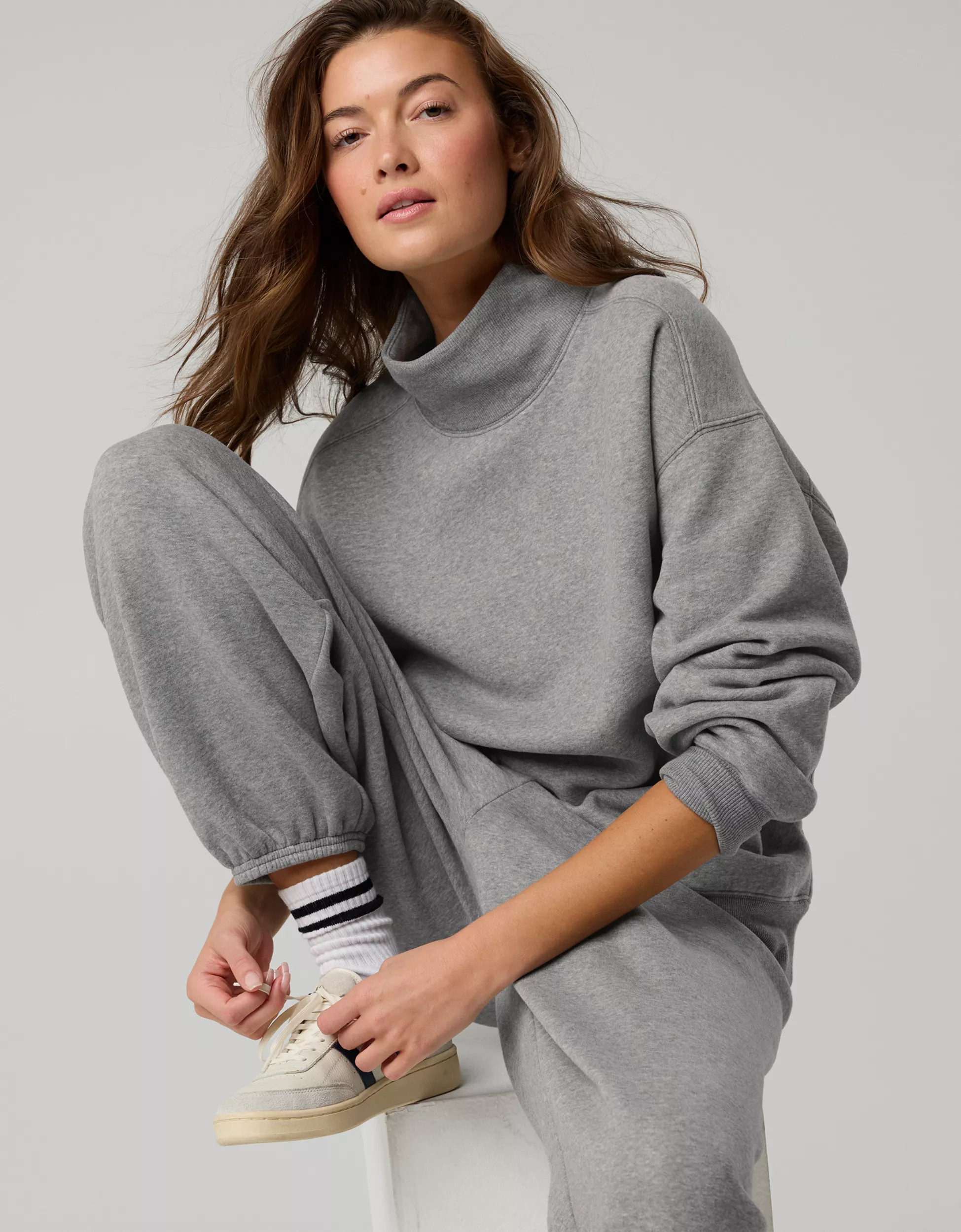 OFFLINE By Aerie Cloud Fleece Oversized Mockneck Sweatshirt | Aerie
