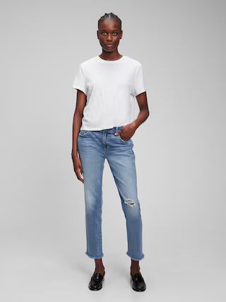 Mid Rise Girlfriend Jeans with Washwell | Gap (US)