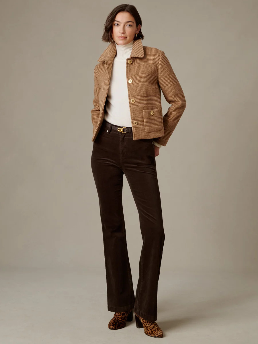 Dk_Chocolate Solid Domino Velvet Pants | Women's Pants | J.McLaughlin | J.McLaughlin