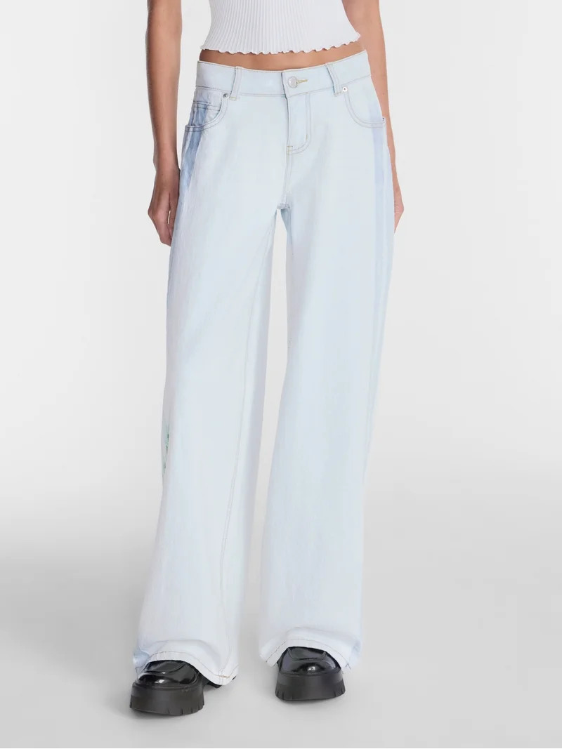No Boundaries Ultra Baggy Jeans, 30.5", 32.5'', 34.5" Inseams, Women's and Women's Plus 00-4X | Walmart (US)