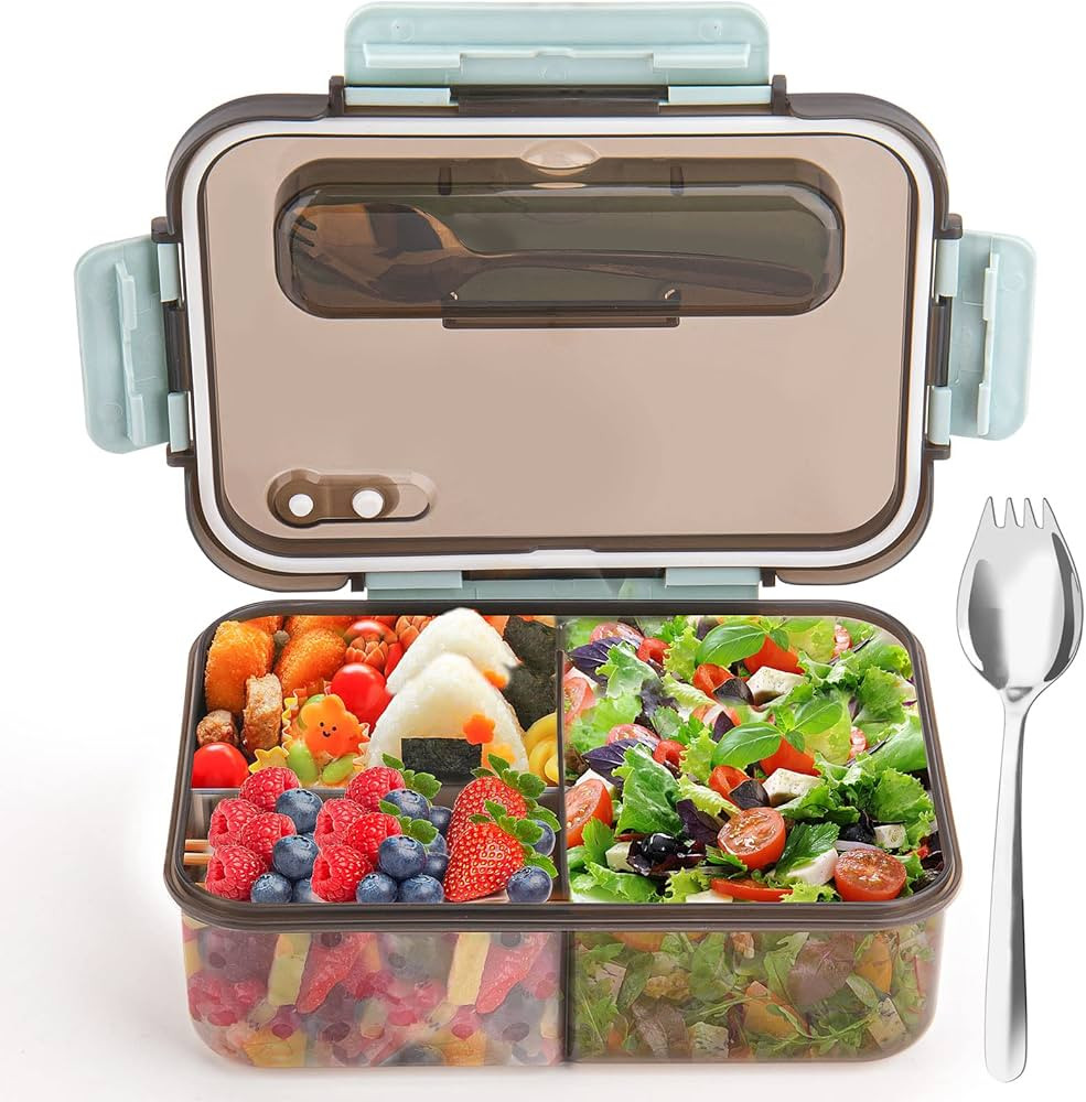 MINIQ Bento box adult lunch box,lunch box kids,1500ML for lunch,Microwave & Dishwasher & Freezer ... | Amazon (US)
