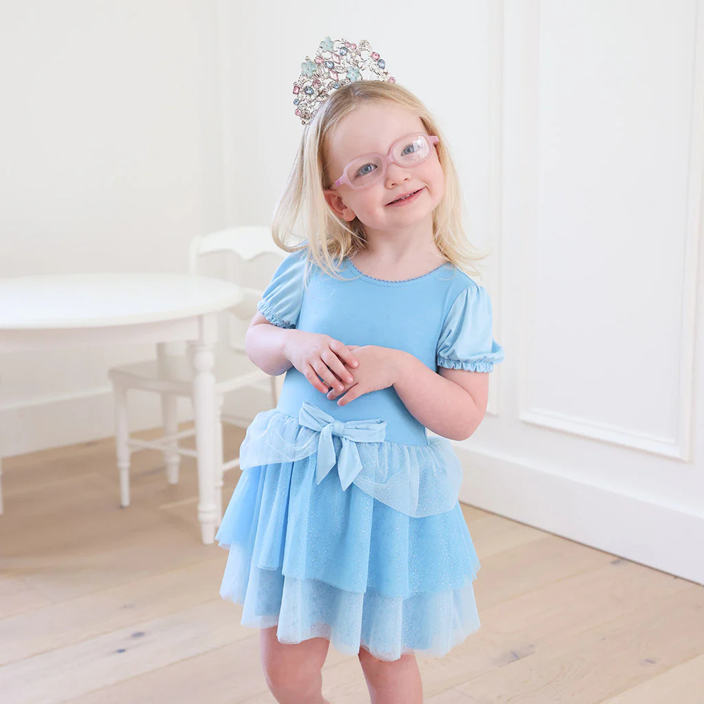 Disney Princess Blue Girl Toddler Tulle Dress | Cinderella | Posh Peanut
