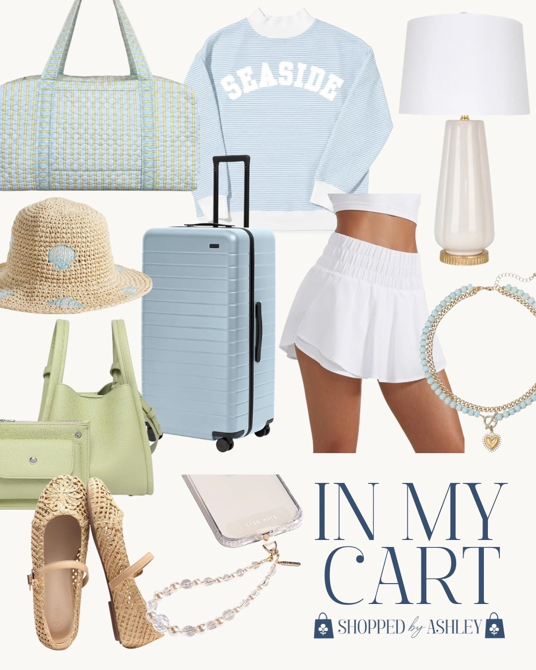 My coastal-inspired cart right now! 

Several of these are on sale for Prime Day 🎉 

Amazon sale, Grandmillennial style, preppy style, blue and green, Amazon prime day, prime day sale, bucket bag, raffia Mary Jane flats, designer look, designer style, woven shell hat, mock neck sweater 

@Sprinkled With Pink @Wayfair @ASOS

#LTKSaleAlert