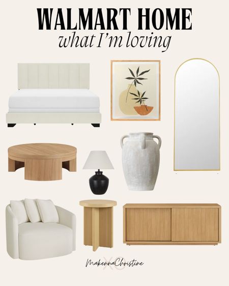 Walmart home! Neutral decor and furniture for bedroom, living room