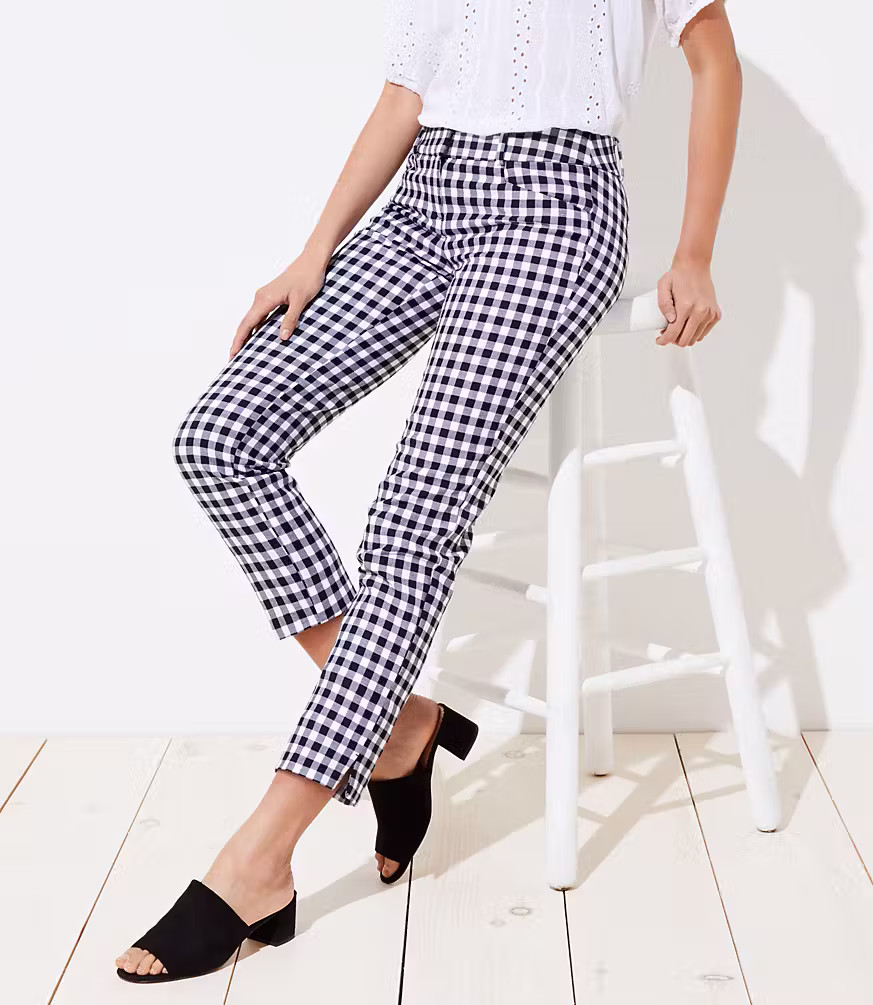 Gingham Riviera Pants in Julie Fit | LOFT