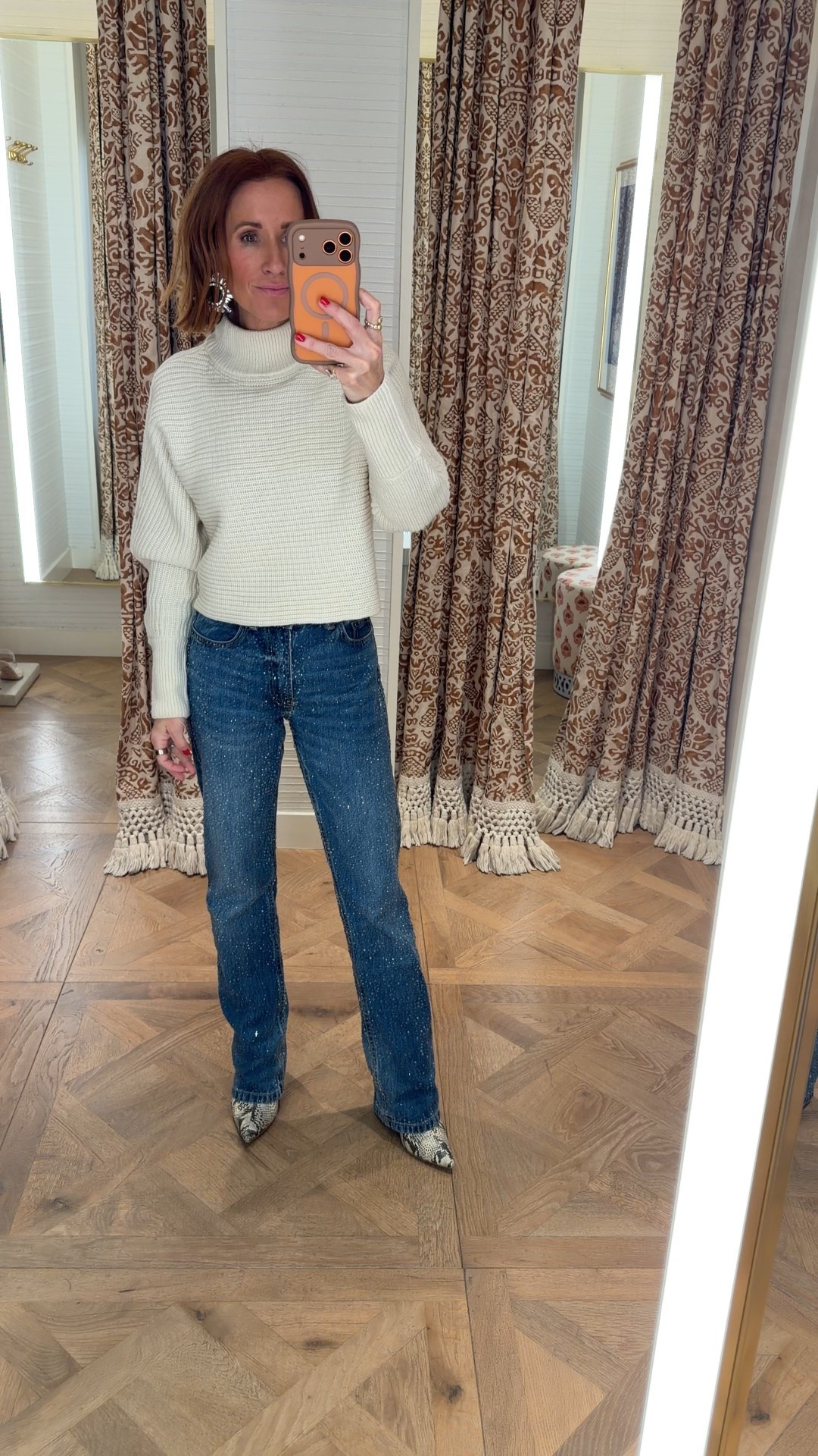 Festive girls’ night outfit inspo 🤍
These embellished jeans are an old Zara find that I always pull out this time of year — they’re just too good for the holiday season. Paired with a cozy sweater and boots, it’s the easiest way to feel dressed up without trying too hard.

Rounded up current embellished + sparkle-detail denim so you can recreate the look 🤍✨

#holidayoutfit #girlsnightoutfit #embellishedjeans #winterstyle #holidaystyle #momstyle #outfitinspo

#LTKOver40 #LTKHoliday #LTKootd