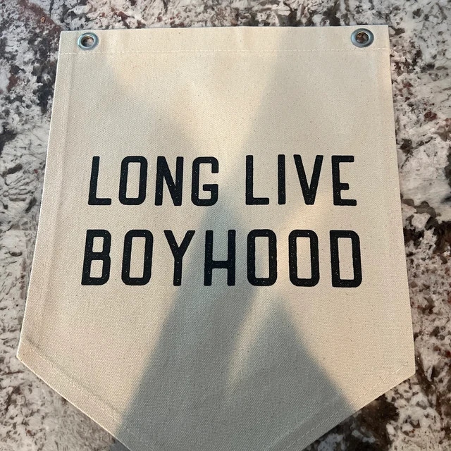 Nursery Wall Decor Long Live Boyhood Pennant Flag Wall Art - Etsy | Etsy (US)