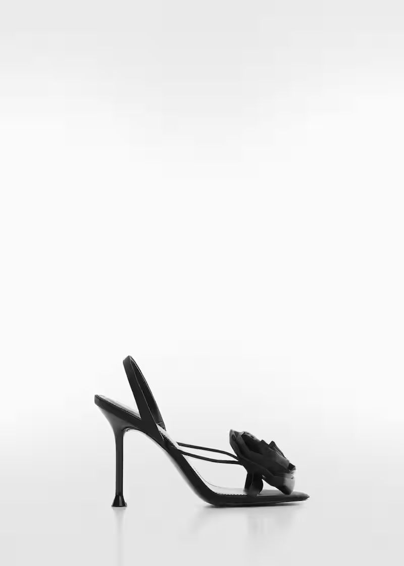 Maxi flower heeled sandal -  Women | Mango United Kingdom | MANGO (UK)