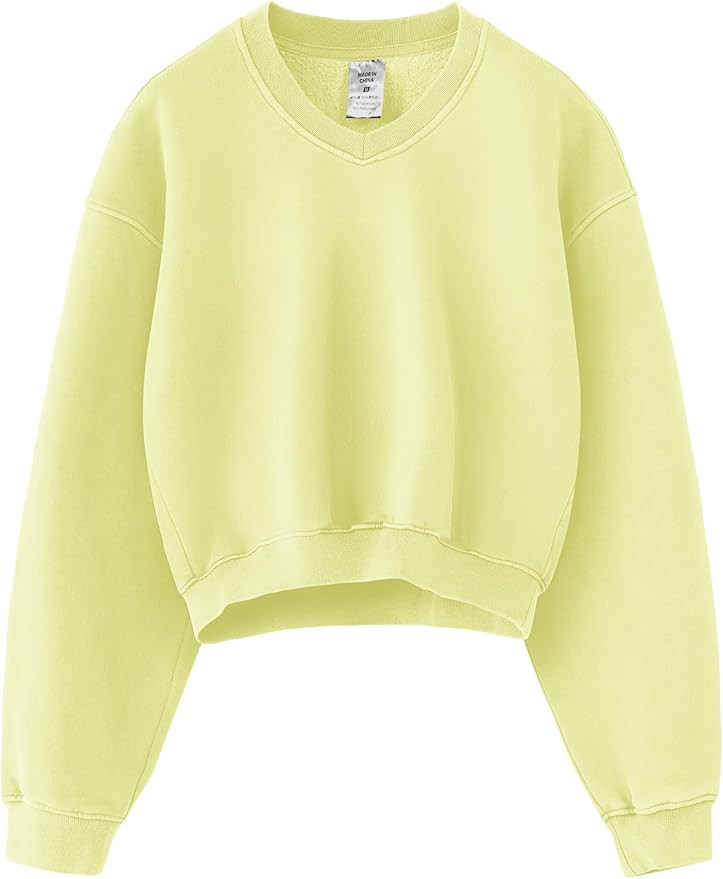 Hatant Sweatshirt for Women Acid Wash Athletic Hoodie Heritage Fleece V-neck Long Sleeve Hoodie F... | Amazon (US)