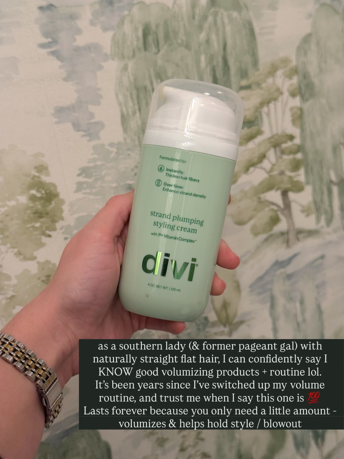 As a southern lady (& former pageant gal) with naturally straight flat hair, I can confidently say I KNOW good volumizing products + routine lol.
It's been years since I've switched up my volume routine, and trust me when I say this Divi strand plumping cream is 💯!
Lasts forever because you only need a little amount / one pump  - volumizes & helps hold style / blowout

My top beauty picks of 2025! Tried & true faves I use daily / weekly 

#LTKBeauty #LTKselfcare