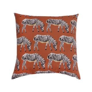 Hampton Bay March of Zebra Russet Square Outdoor Throw Pillow-7680-04567911 - The Home Depot | The Home Depot