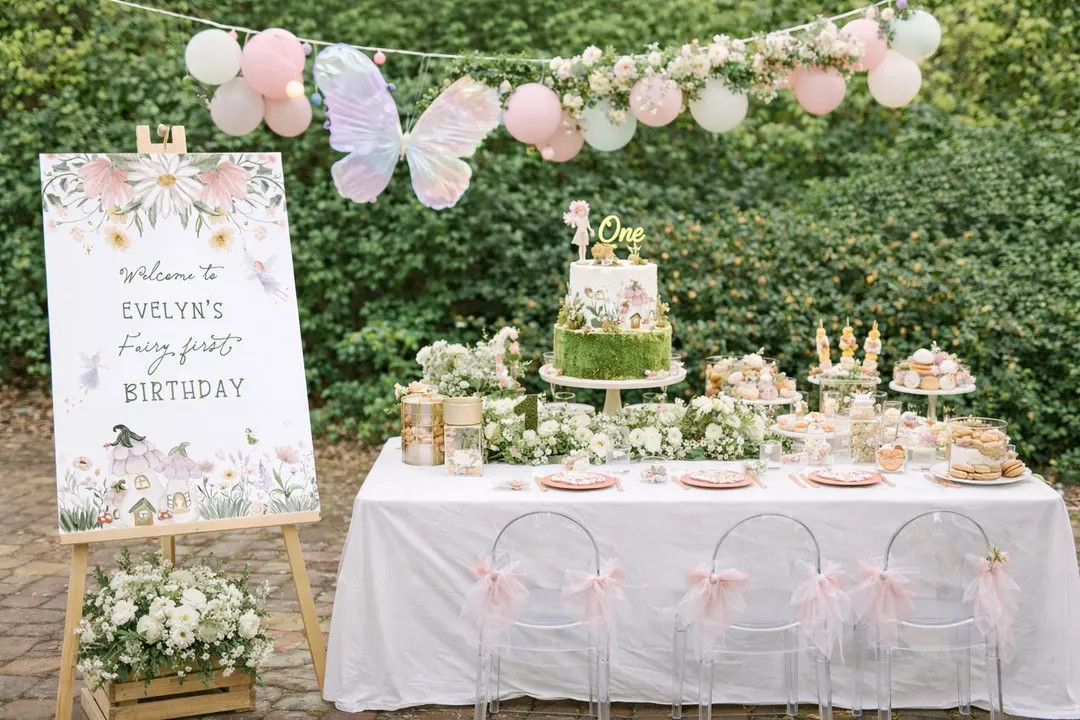 Fairy First Birthday Welcome Poster | One Year Old Printable Template | Girl Birthday Sign | Edit... | Etsy (US)