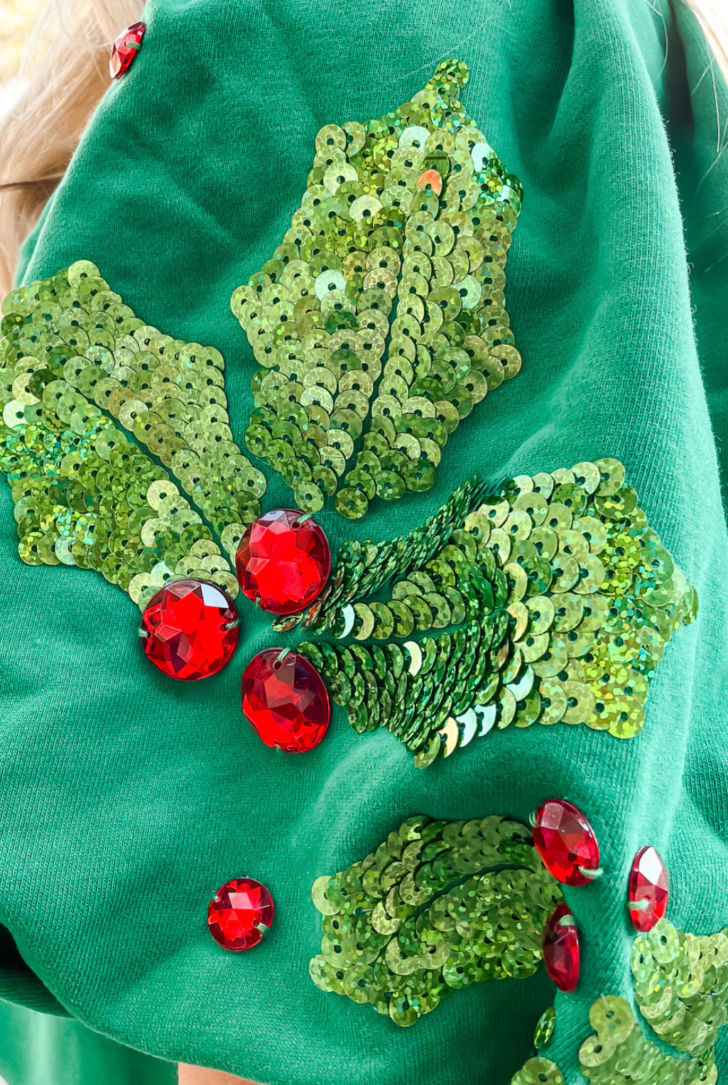 Christmas Holly Sweatshirt Medium | Tucker Brown