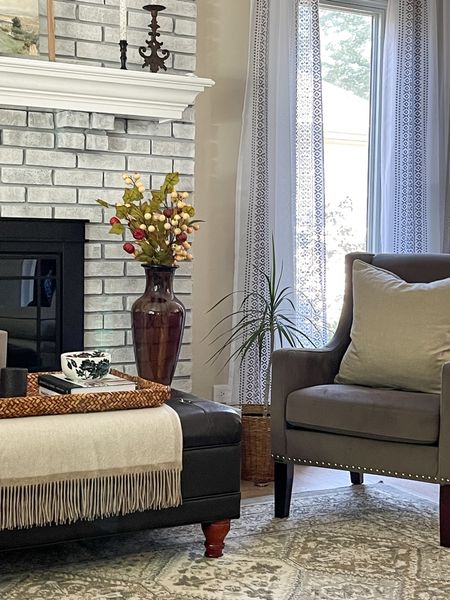 Happy September! Cozy Fall feels in the living room! Fireplace, mantel, living room decor, home decor, fall decor. #competition 

#LTKhome #LTKSeasonal #LTKstyletip