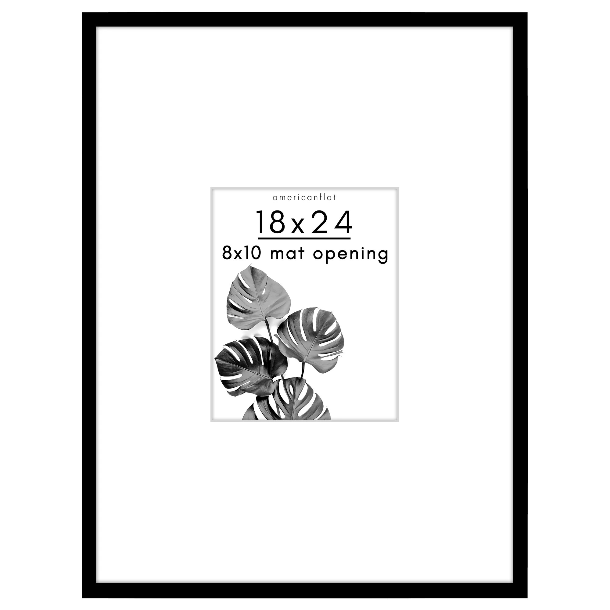 Americanflat 18x24 Picture Frame - Use as 8x10 Frame with Mat or 18x24 Frame Without Mat - Thin P... | Walmart (US)