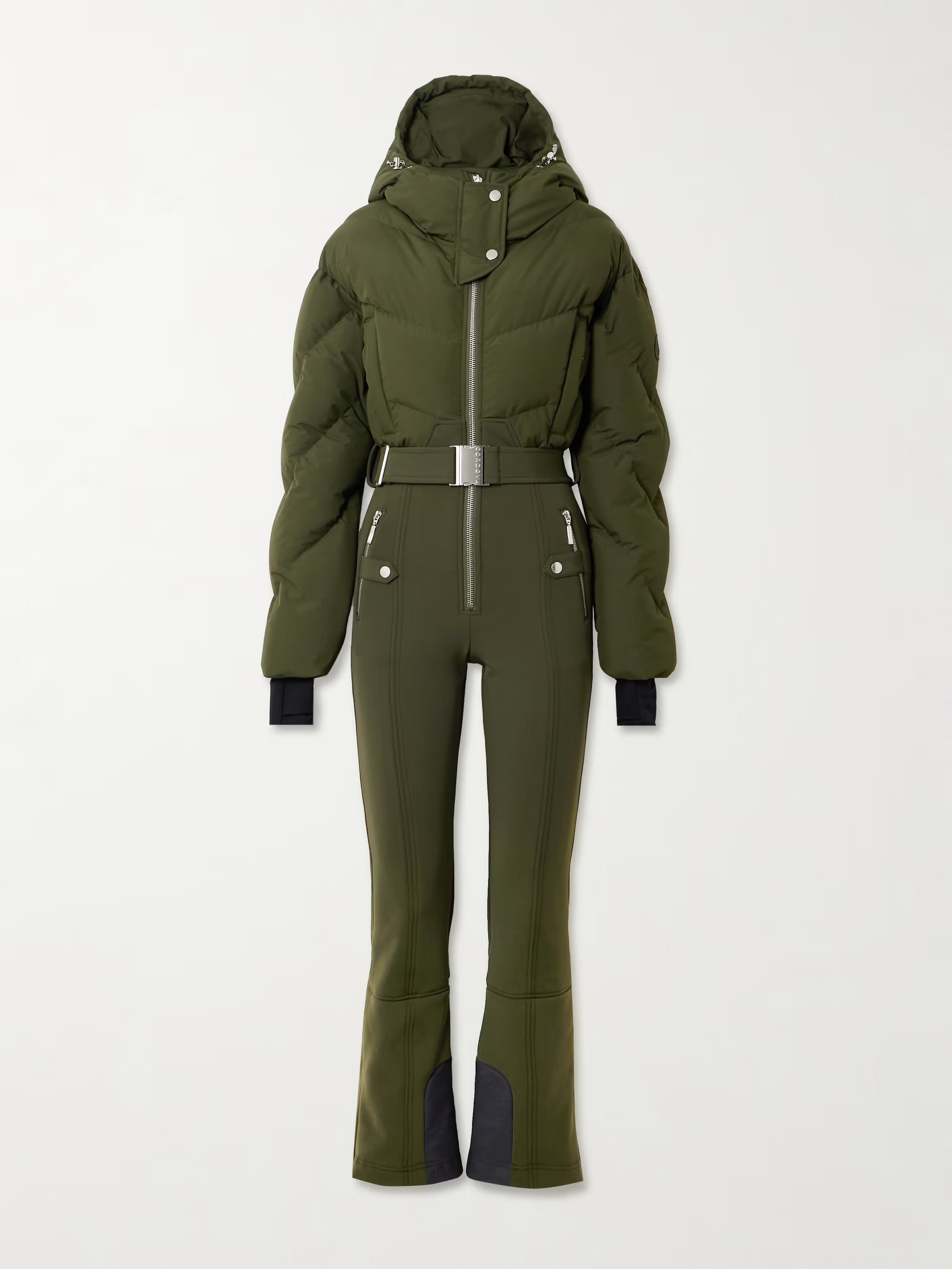 Ajax hooded belted recycled quilted down ski suit | NET-A-PORTER (US)