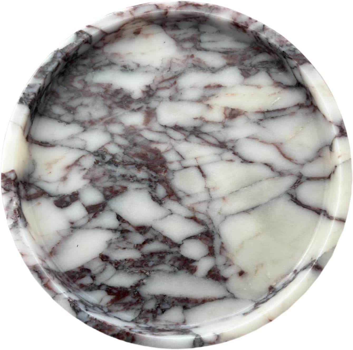 Natural Marble Vanity Tray, Perfume Jewelry Tray, Round Ottoman Tray for Drinks, Coffee Table, Ho... | Amazon (US)