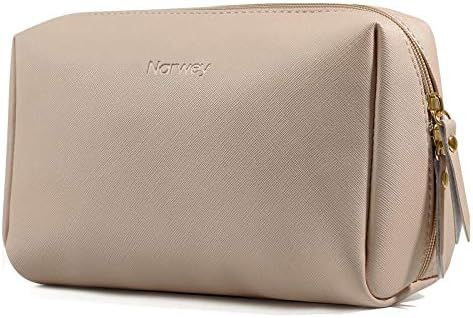 Large Vegan Leather Makeup Bag Zipper Pouch Travel Cosmetic Organizer for Women and Girls (Large,... | Amazon (US)