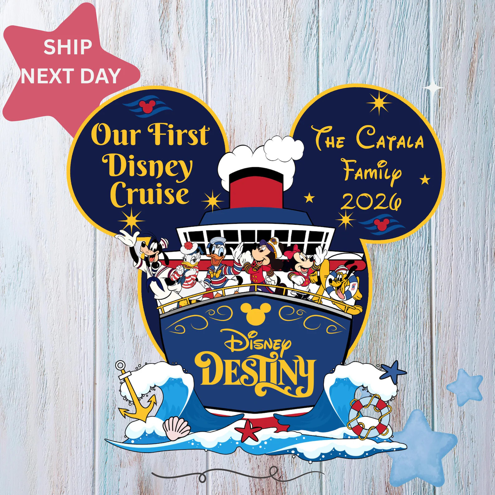 Our 1st Disney Cruise Ship Family Magnet, Personalized 1st Cruise Magnet, First Disney Trip Magne... | Etsy (US)