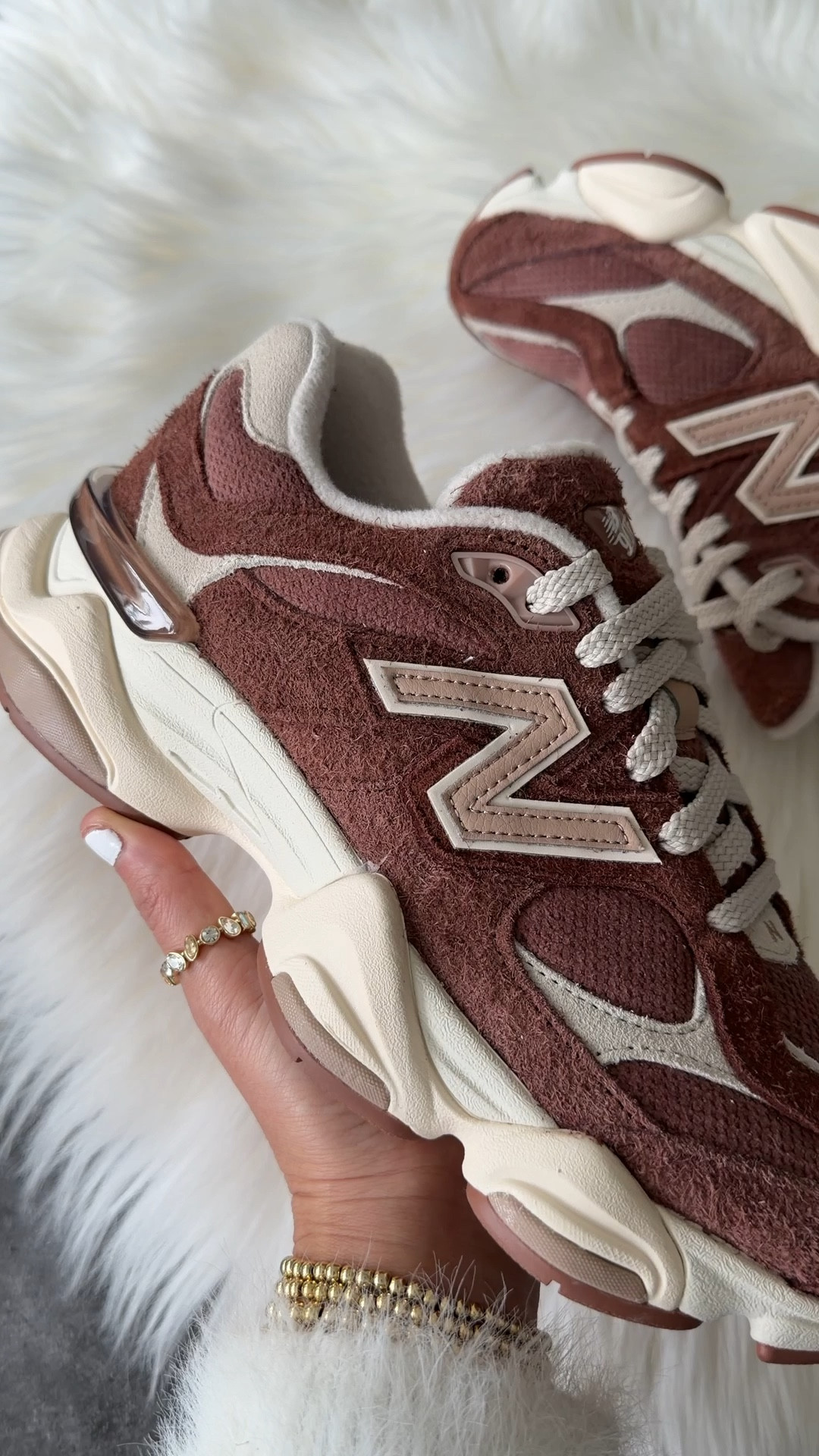 New balance 9060 in brown fully back in stock. Go down a half size 