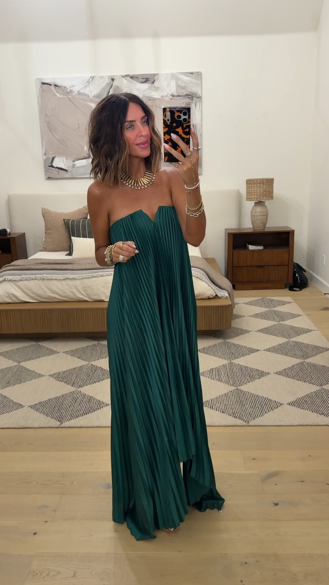 Emerald green pleated dress - size S

#LTKSaleAlert #LTKootd