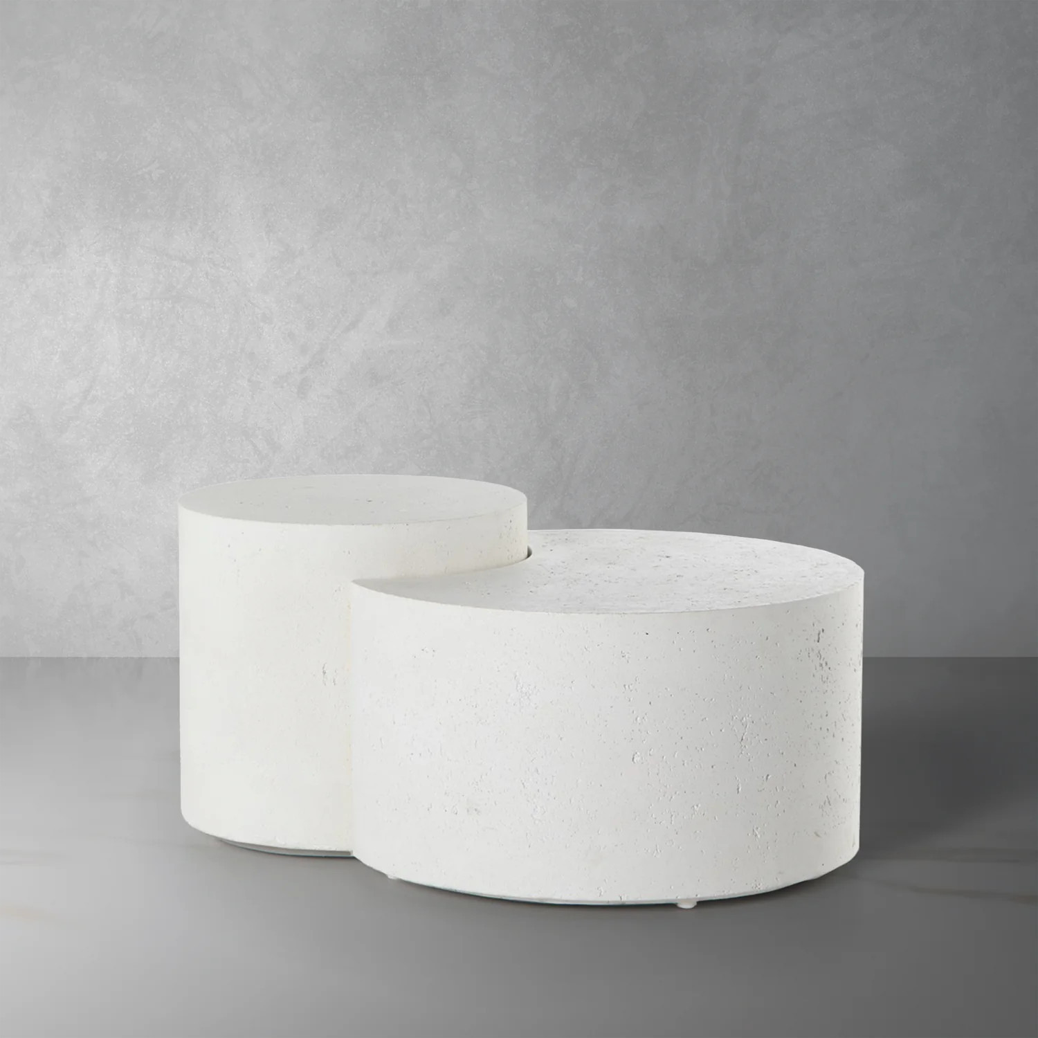 Meza Nesting Coffee Table - Textured White | France and Son
