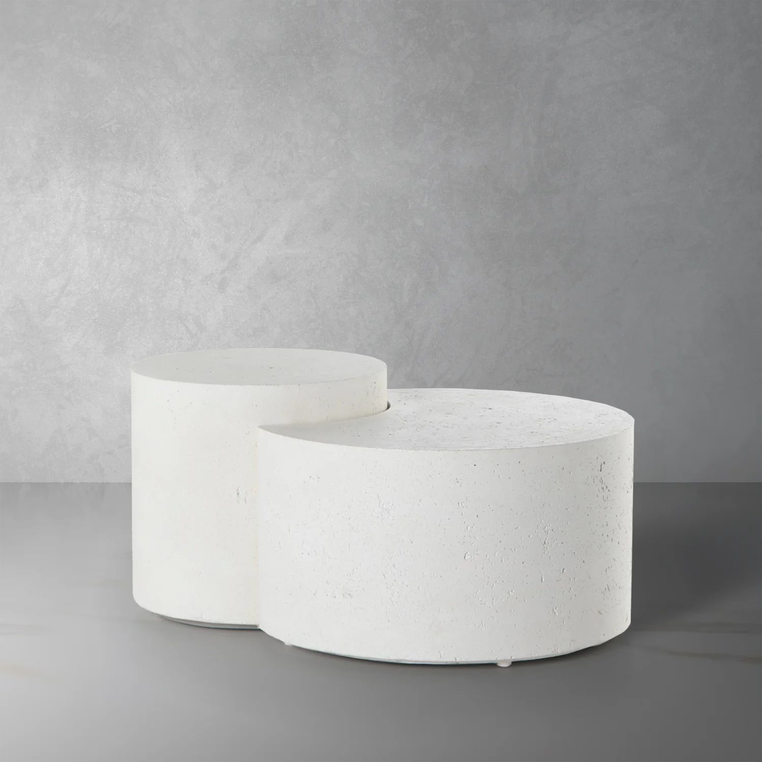 Meza Nesting Coffee Table - Textured White | France and Son