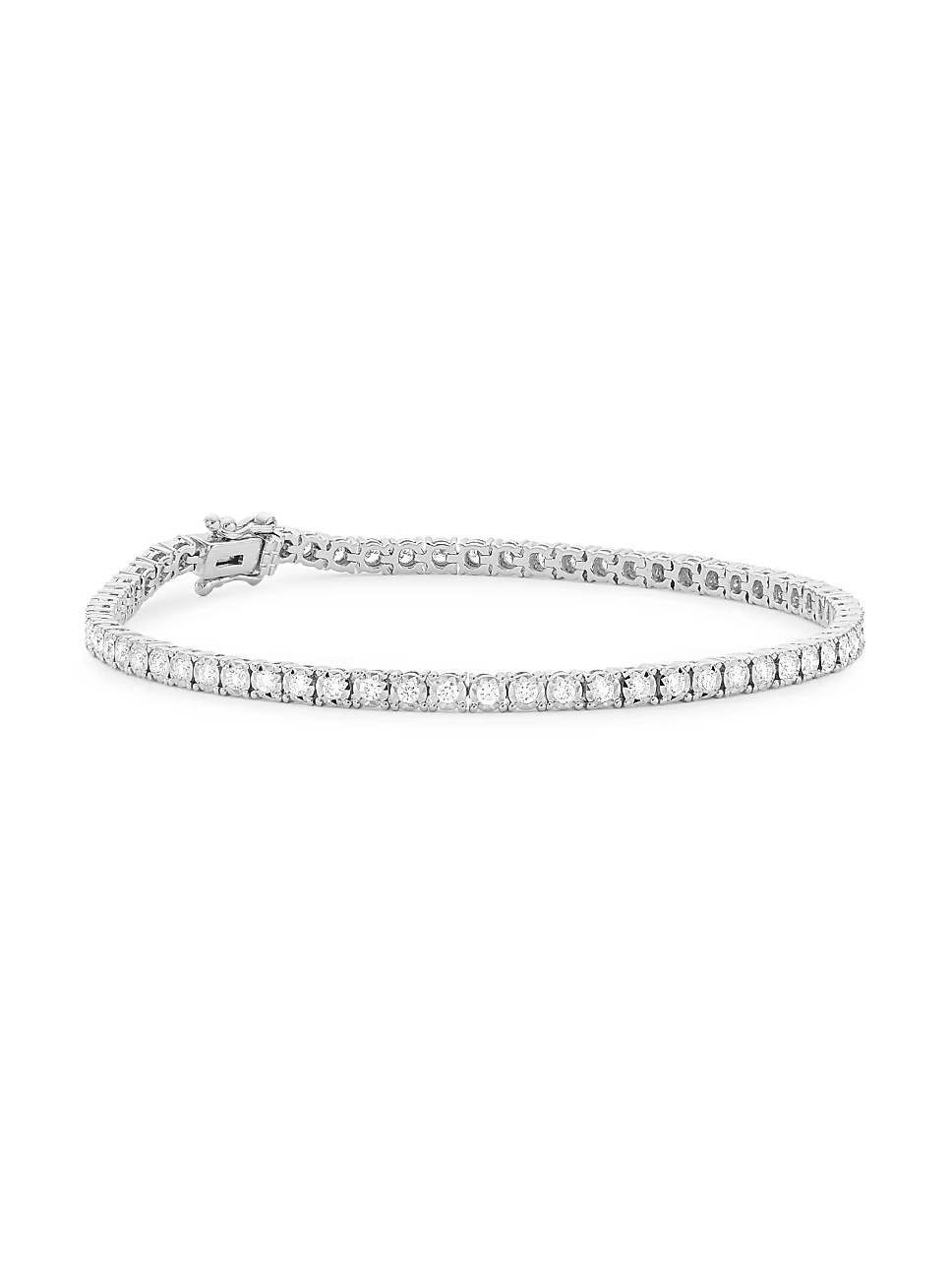 14K White Gold & 1 TCW Diamond Tennis Bracelet | Saks Fifth Avenue