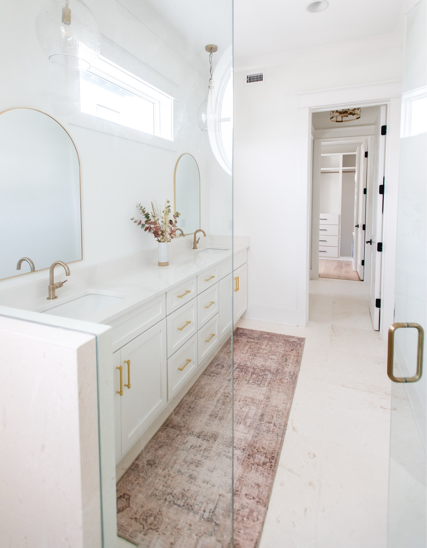 Love this vintage rug by Loloi! Makes such a statement in a bathroom 😍

#LTKhome #LTKsalealert #LTKFind