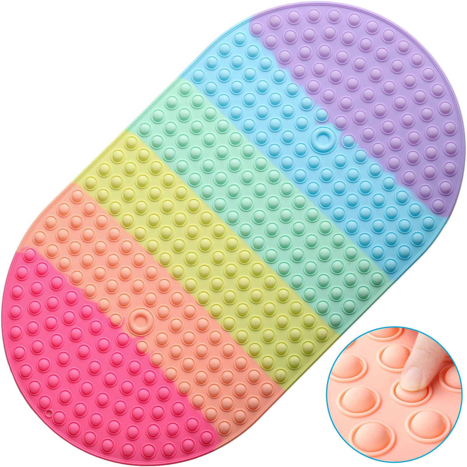 XIYUNTE Baby Bath Mat for Kids, 27x15 in Silicone Baby Bath Mat Non Slip, Upgrade Non Slip Bathtu... | Amazon (US)