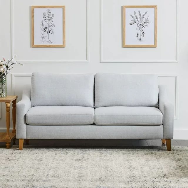 My Texas House Fairview Upholstered Sofa, Light Gray | Walmart (US)