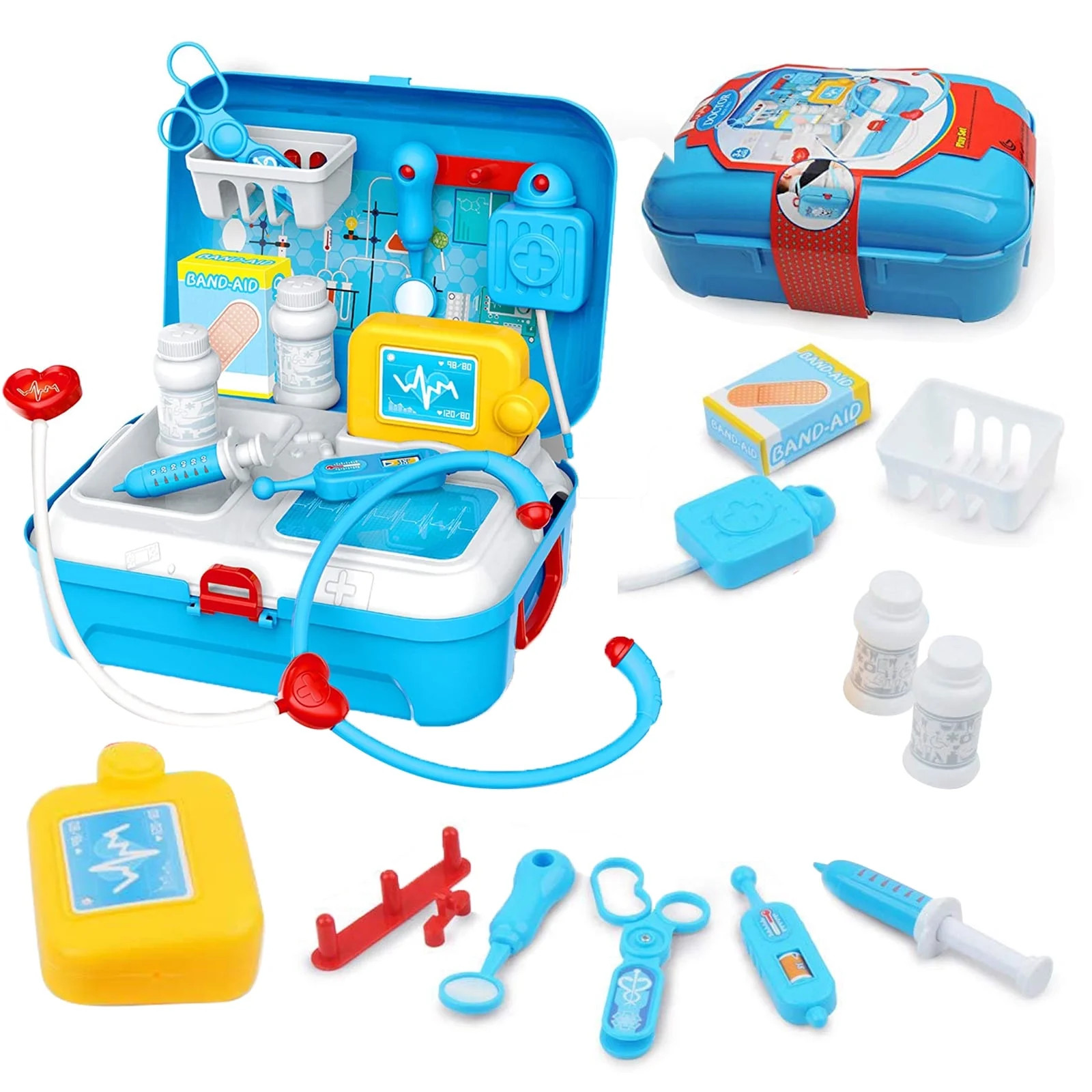 TiokMc Doctor Kit for Toddlers, 17-Piece Medical Play Set for 3-5 Year Old Boys & Girls, Includes... | Walmart (US)