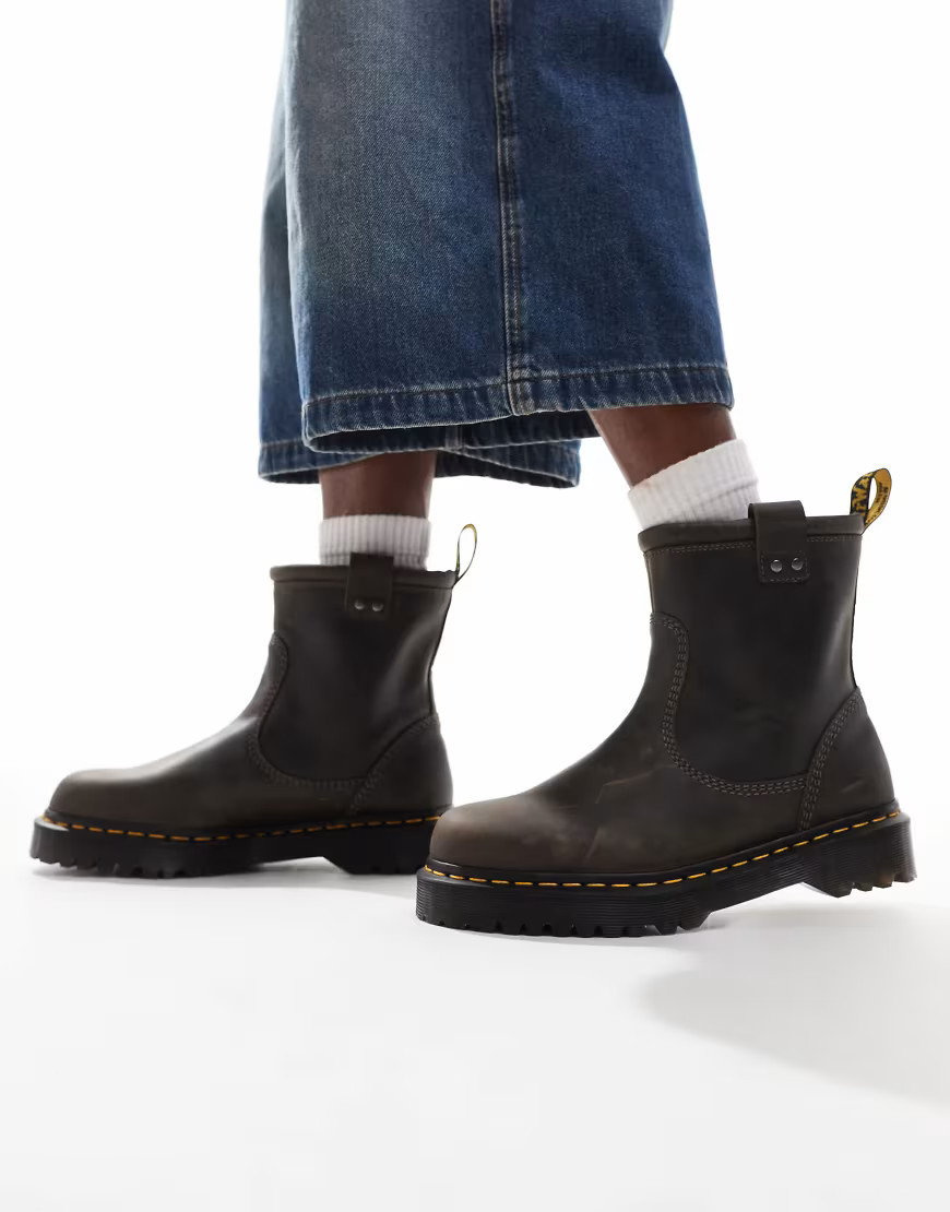 Dr Martens unisex Anistone lo chelsea boots in brown leather | ASOS (Global)