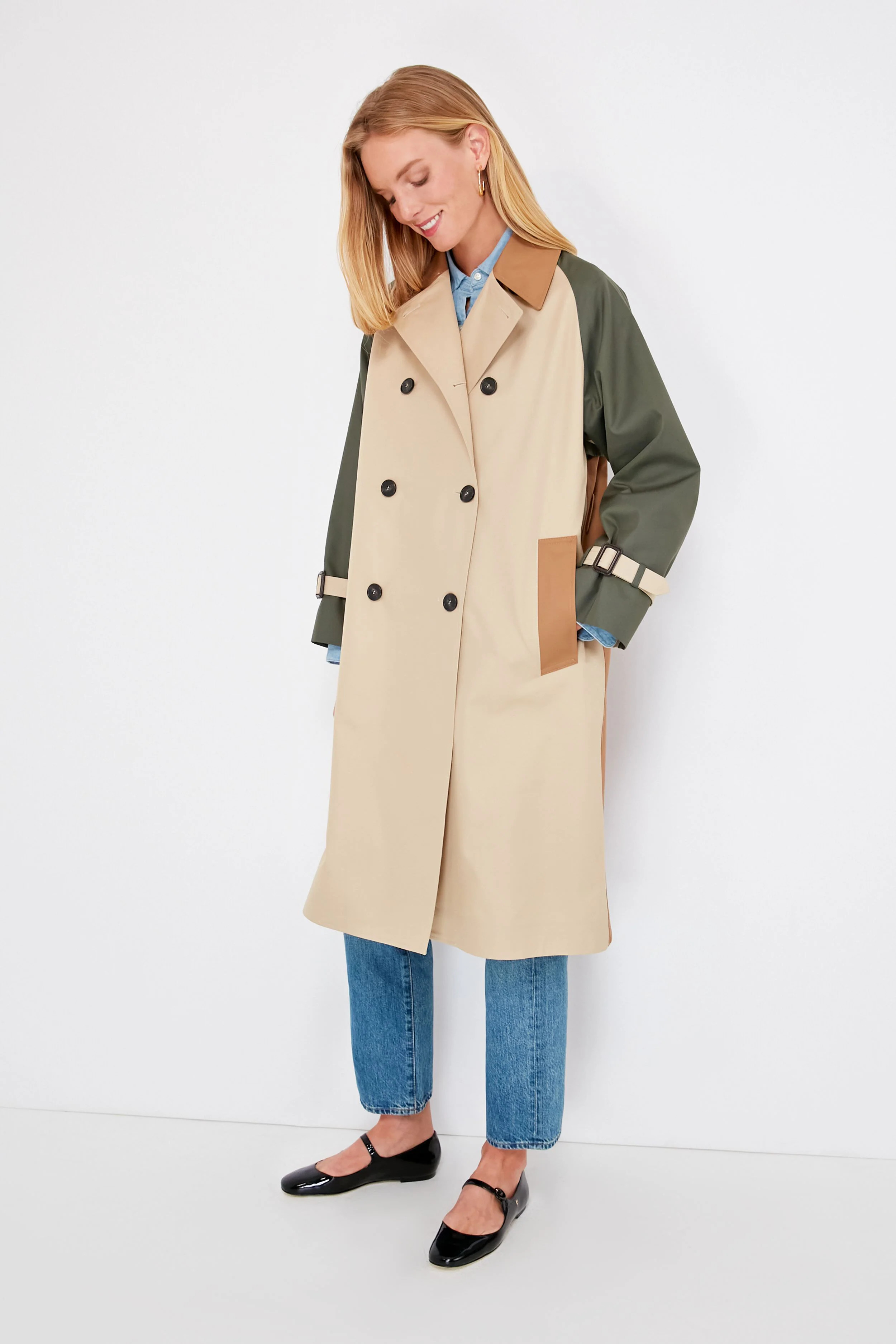 Honey Colorblock Canasta Trench | Tuckernuck (US)